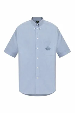 Fendi BLUE Shirt with logo
