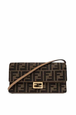 Fendi BROWN Belted wallet "Baguette"