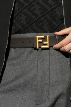 Fendi BROWN Double-sided belt