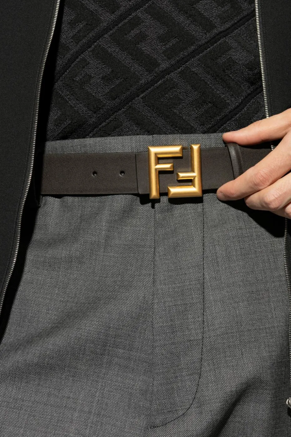 Fendi BROWN Double-sided belt