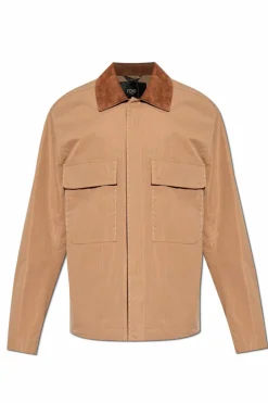 Fendi BROWN Jacket with pockets