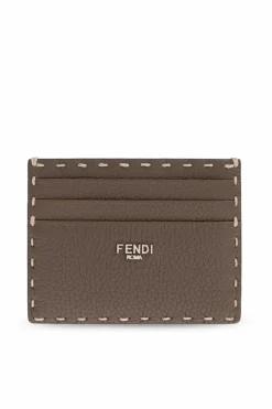 Fendi BROWN Leather card holder