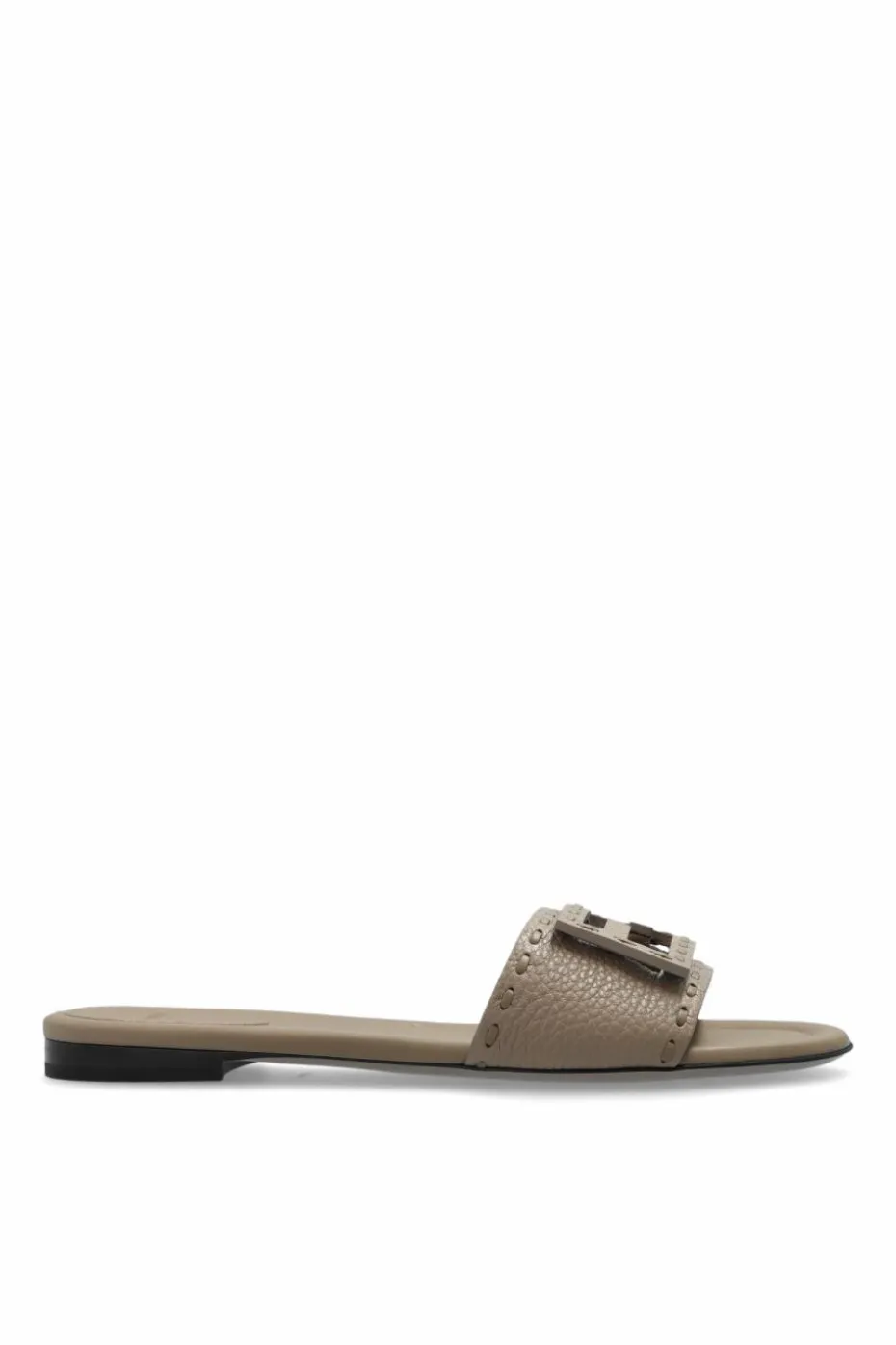 Fendi BROWN Leather slides
