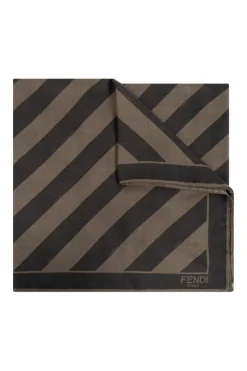 Fendi BROWN Scarf with logo