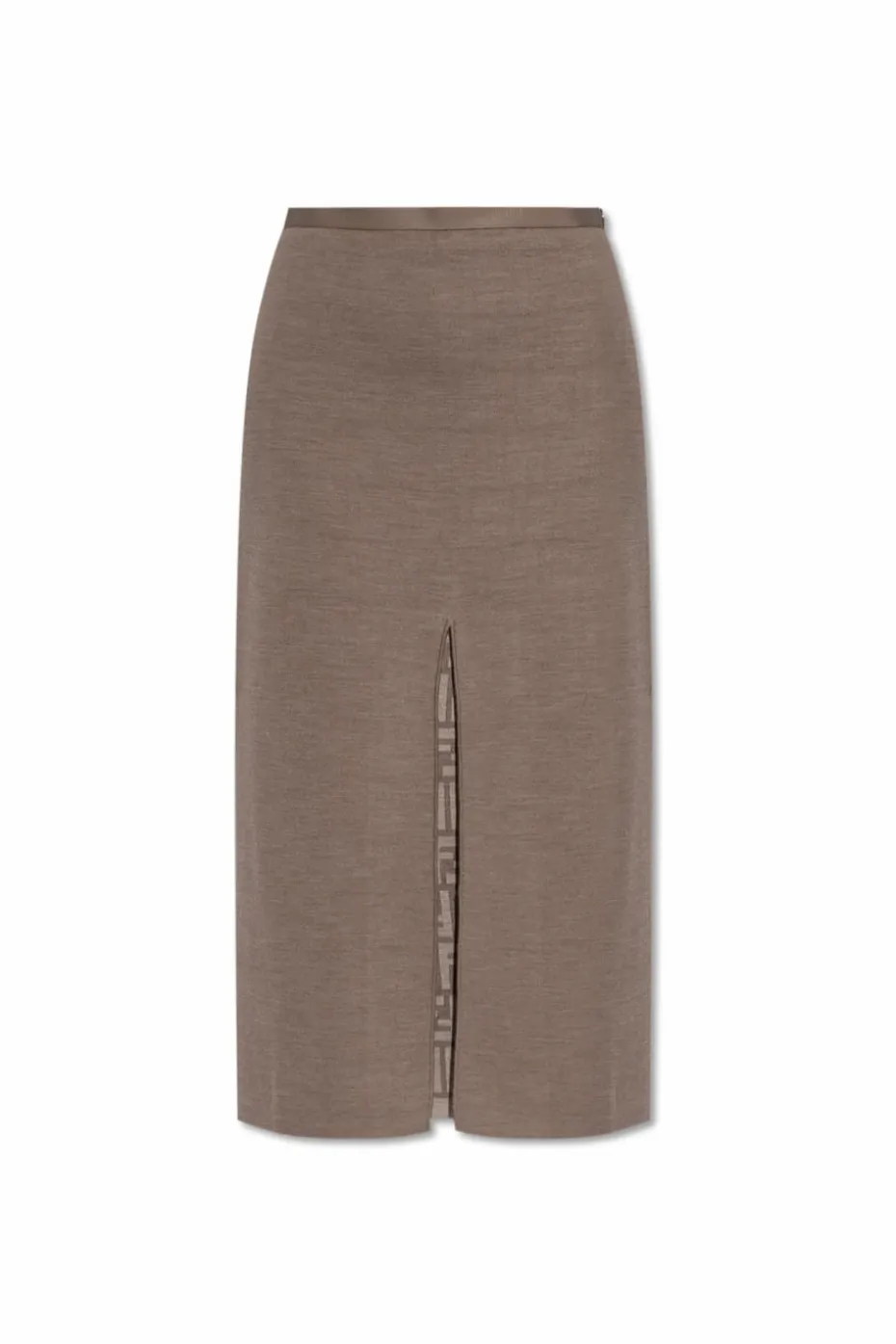 Fendi BROWN Skirt with front slit