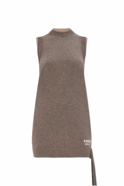 Fendi BROWN Sleeveless dress