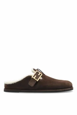 Fendi BROWN Suede mules