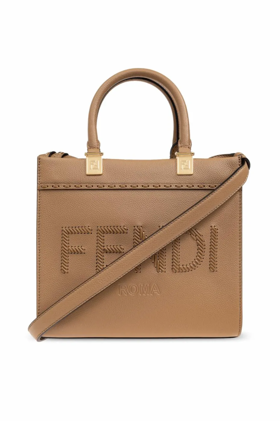 Fendi BROWN Sunshine Small shopper bag