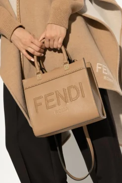 Fendi BROWN Sunshine Small shopper bag