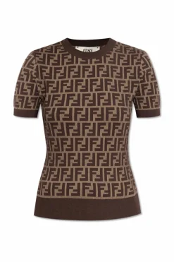 Fendi BROWN Top with monogram