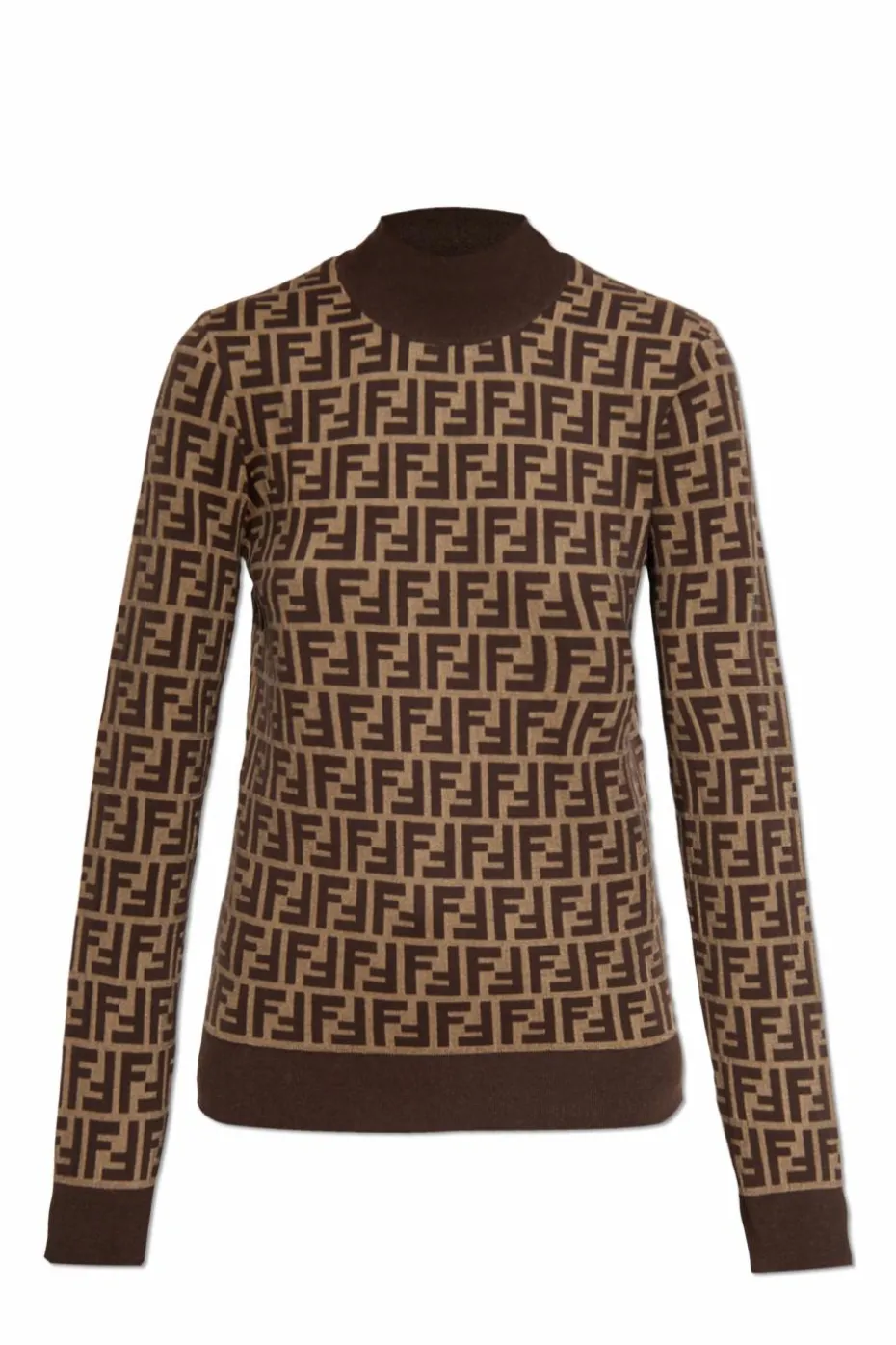 Fendi BROWN Turtleneck Top