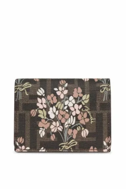 Fendi BROWN Wallet with floral motif