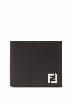 Fendi BROWN Wallet with logo-shaped applique