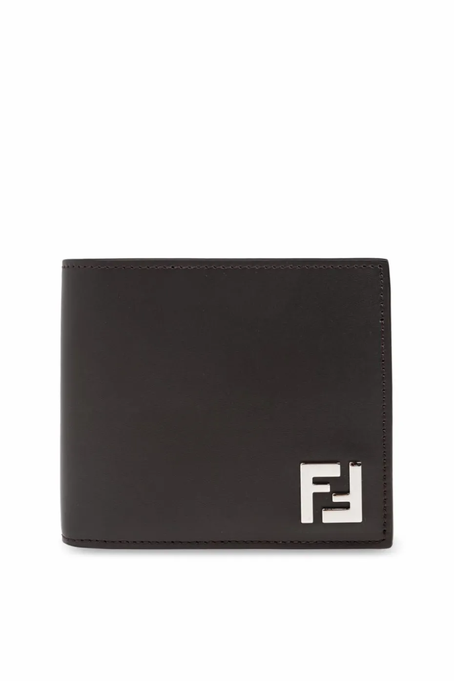 Fendi BROWN Wallet with logo-shaped applique