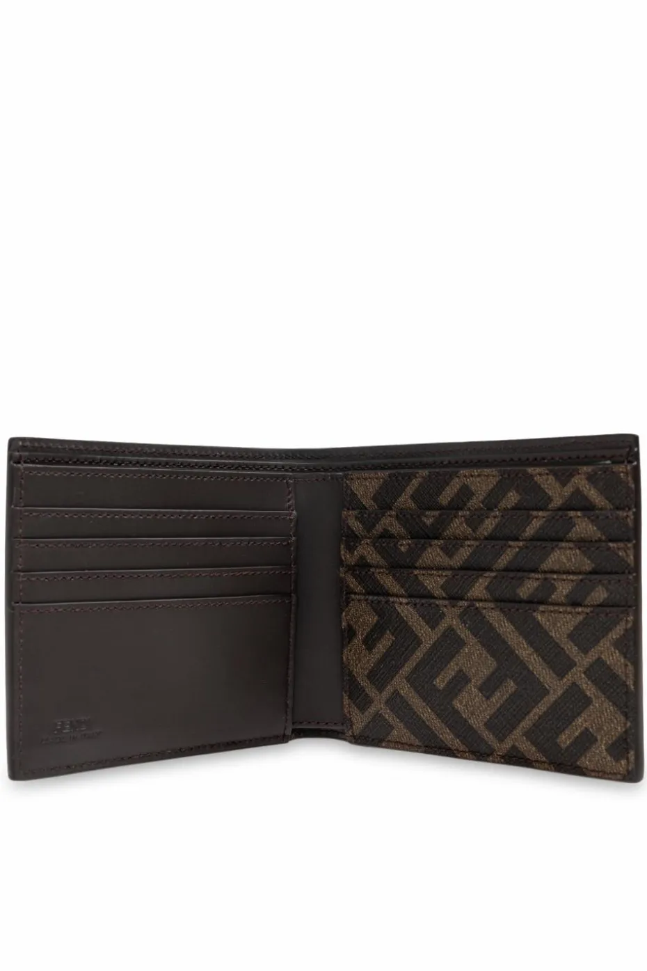 Fendi BROWN Wallet with logo-shaped applique