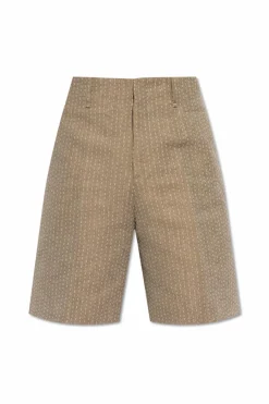 Fendi BROWN Wool shorts