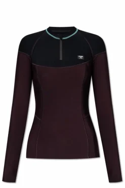 Fendi BURGUNDY Top with logo