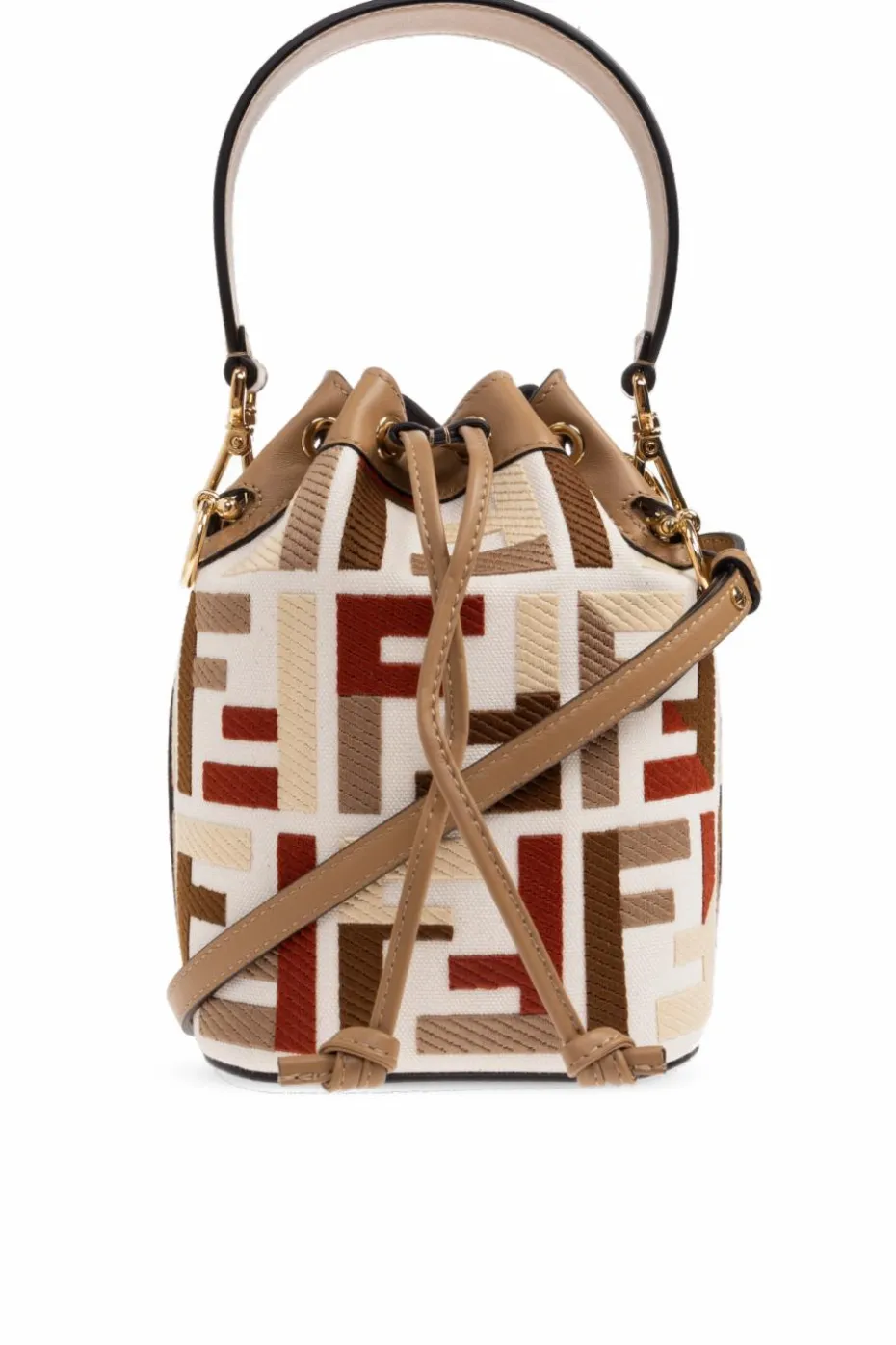 Fendi cream "Mon Tresor" bucket hand bag