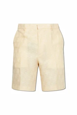 Fendi cream Monogram shorts