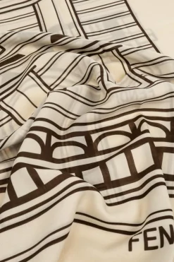 Fendi cream Scarf with logo