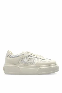 Fendi cream Sports shoes with logo