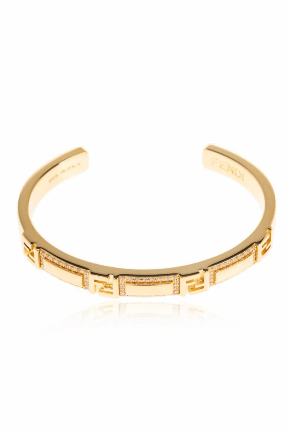 Fendi GOLD Bracelet with shimmering crystals