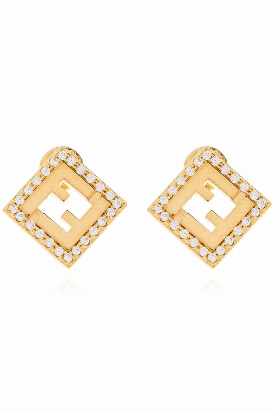 Fendi GOLD Logo-shaped earrings