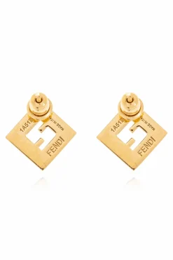 Fendi GOLD Logo-shaped earrings