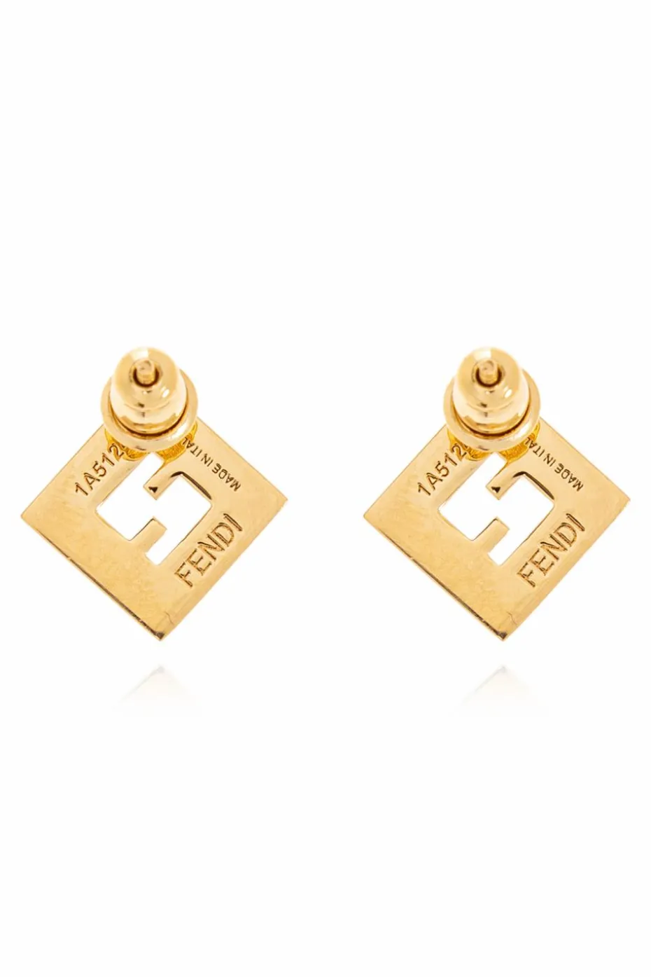 Fendi GOLD Logo-shaped earrings