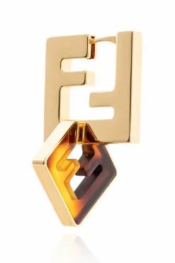 Fendi GOLD Logo-shaped earrings