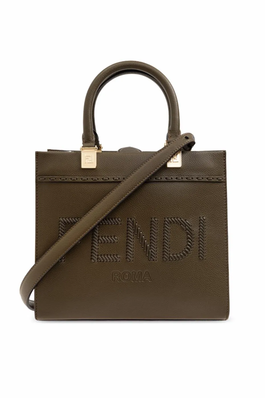Fendi GREEN Bag Sunshine Small type shopper