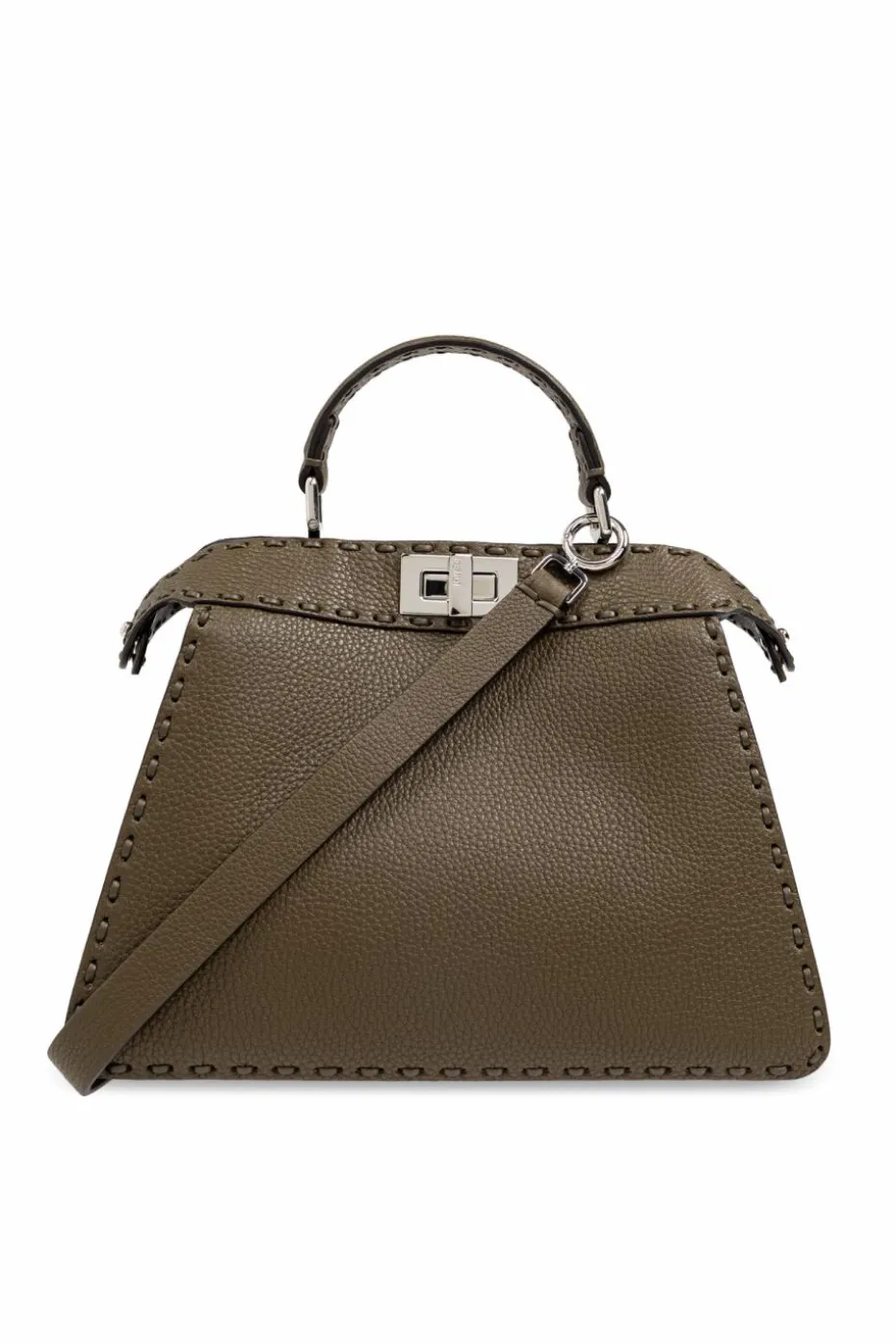 Fendi GREEN Shoulder Bag Small Peekaboo