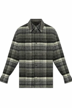 Fendi GREY Flannel wool shirt