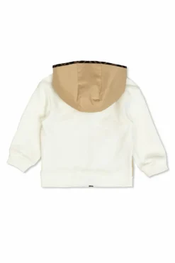 Fendi Kids beige Cotton hoodie