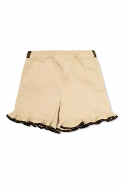Fendi Kids beige Ruffle shorts