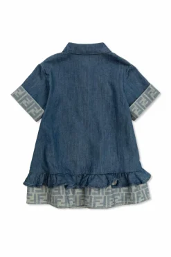 Fendi Kids BLUE Denim dress