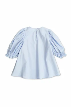 Fendi Kids BLUE Top with embroidered logo