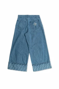 Fendi Kids BLUE Wide-leg jeans