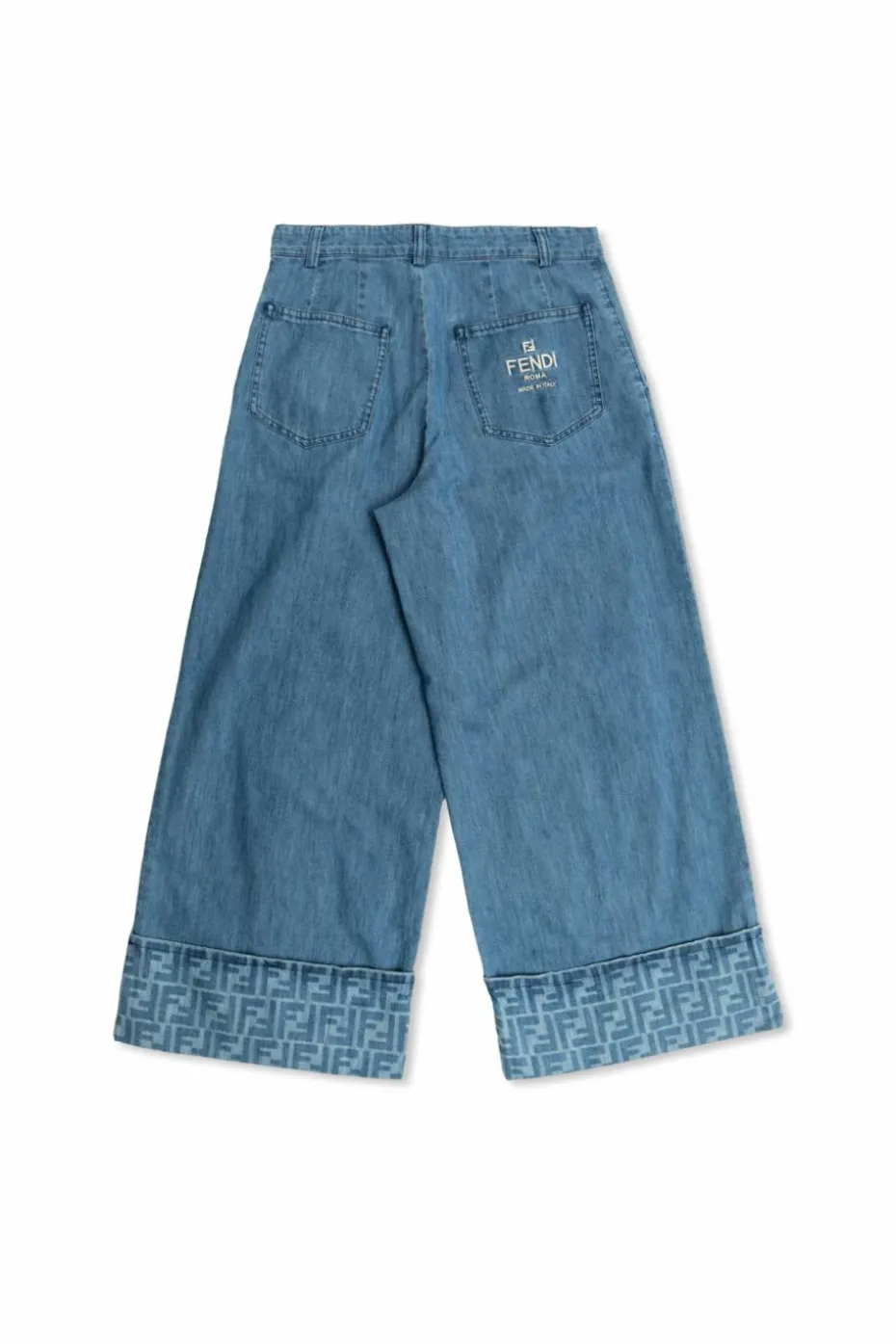 Fendi Kids BLUE Wide-leg jeans