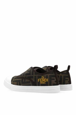 Fendi Kids BROWN Monogrammed sneakers