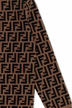 Fendi Kids BROWN Monogrammed sweater