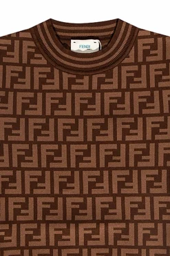 Fendi Kids BROWN Top with logo