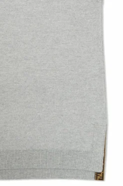 Fendi Kids GREY Sleeveless wool dress