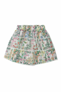 Fendi Kids MULTICOLOUR Floral motif shorts
