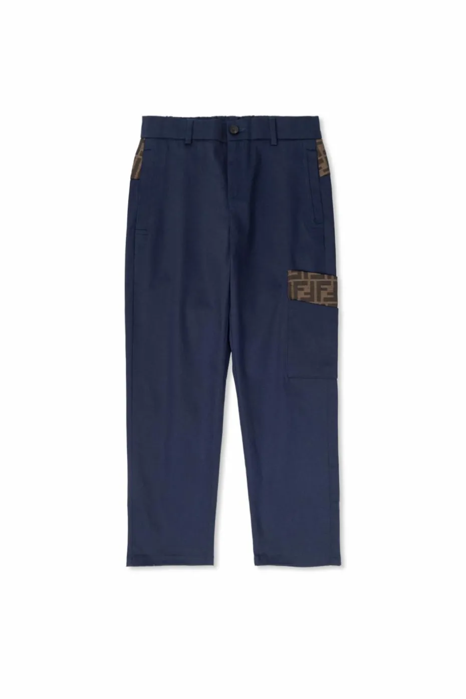 Fendi Kids NAVY BLUE Cotton trousers