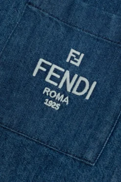 Fendi Kids NAVY BLUE Denim shirt