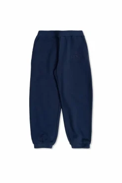 Fendi Kids NAVY BLUE Sweatpants with embroidered logo