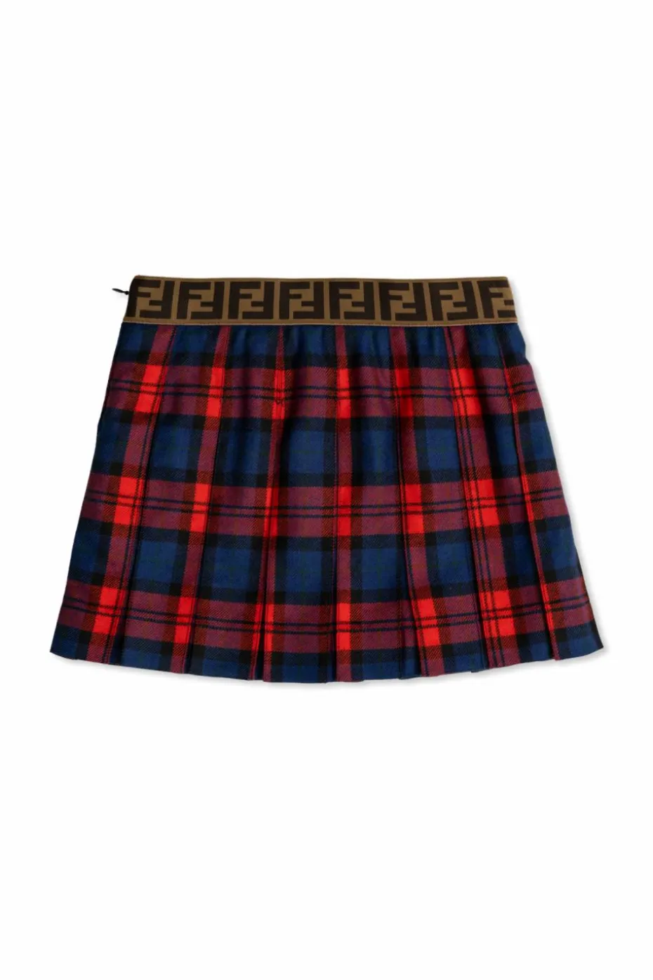 Fendi Kids RED Plaid pattern skirt