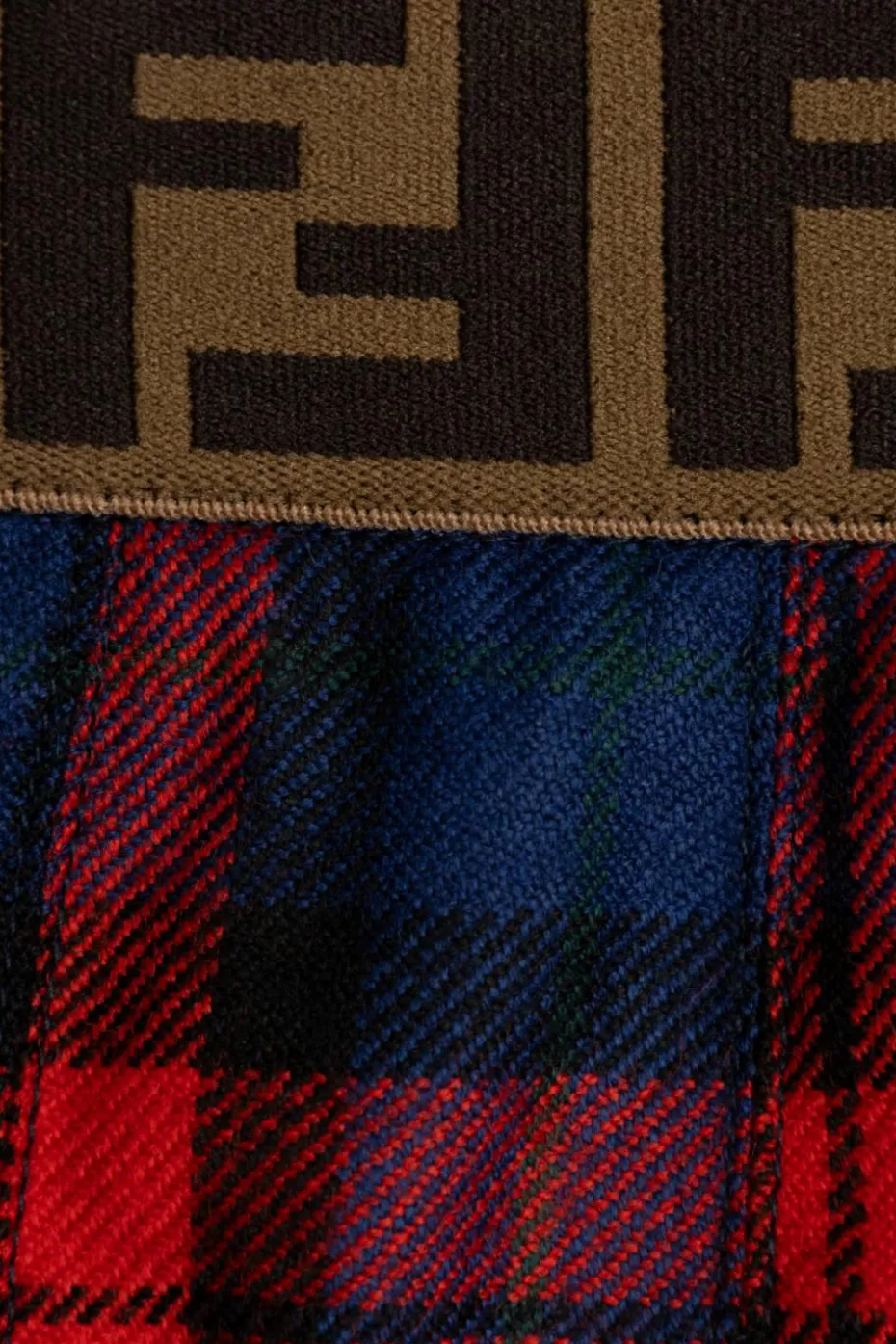 Fendi Kids RED Plaid pattern skirt