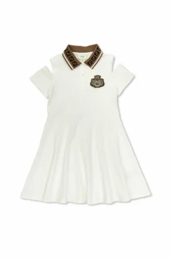 Fendi Kids WHITE Cotton polo dress